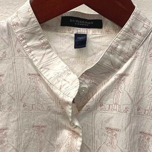 Vintage, Genuine Burberry Sleeveless Button Up Top, Size 6